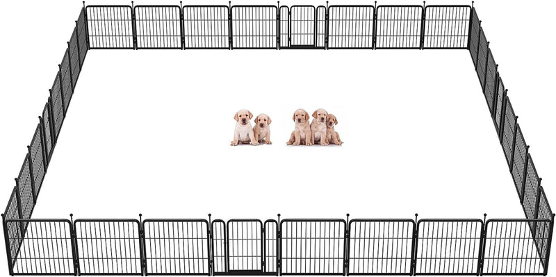 FXW Dog Playpen for Yard Camping - Heavy Duty for PuppiesSmall Dogs 24 Height 8 Panels