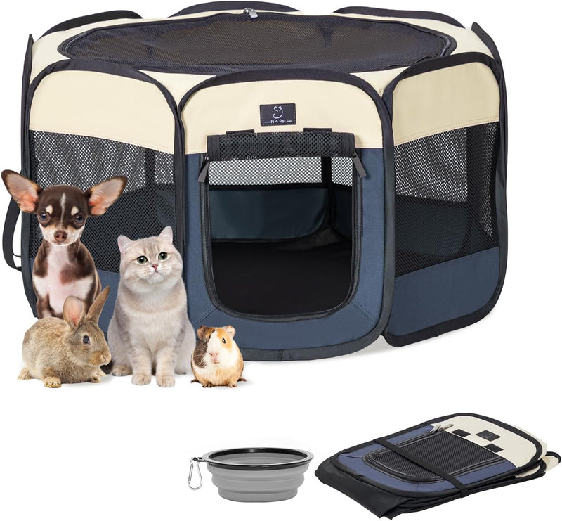 A4Pet Indoor Dog Playpen - Portable Waterproof Removable Zipper