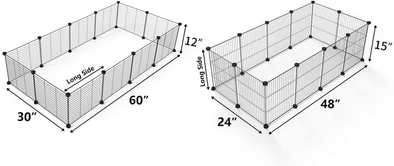 Tespo Pet Playpen - Small Animal Cage Indoor  Portable Fence for Small Animals 12 Panels