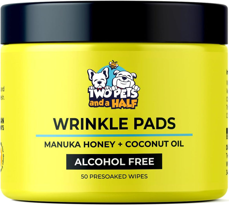 Wrinkle Paste for Bulldogs (2Oz)+Wrinkle Wipes French Bulldog(50Wipes)-Say Bye to Rash on French & English Bulldog,Pug. Wrinkle Wipes English Bulldog anti Itch Treatment for Wrinkles,Paw, Tail Pockets