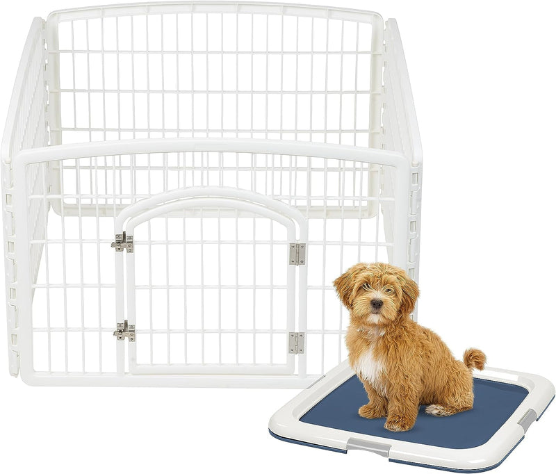 24 IRIS USA Exercise Pet Playpen with Door - Keep Pets Secure and Happy