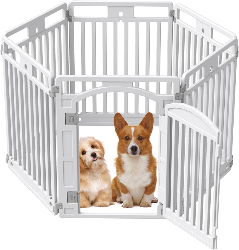 Foldable 8-Panel Pet Playpen with Door Suitable for Puppies and Small Dogs Indoor  Outdoor Use