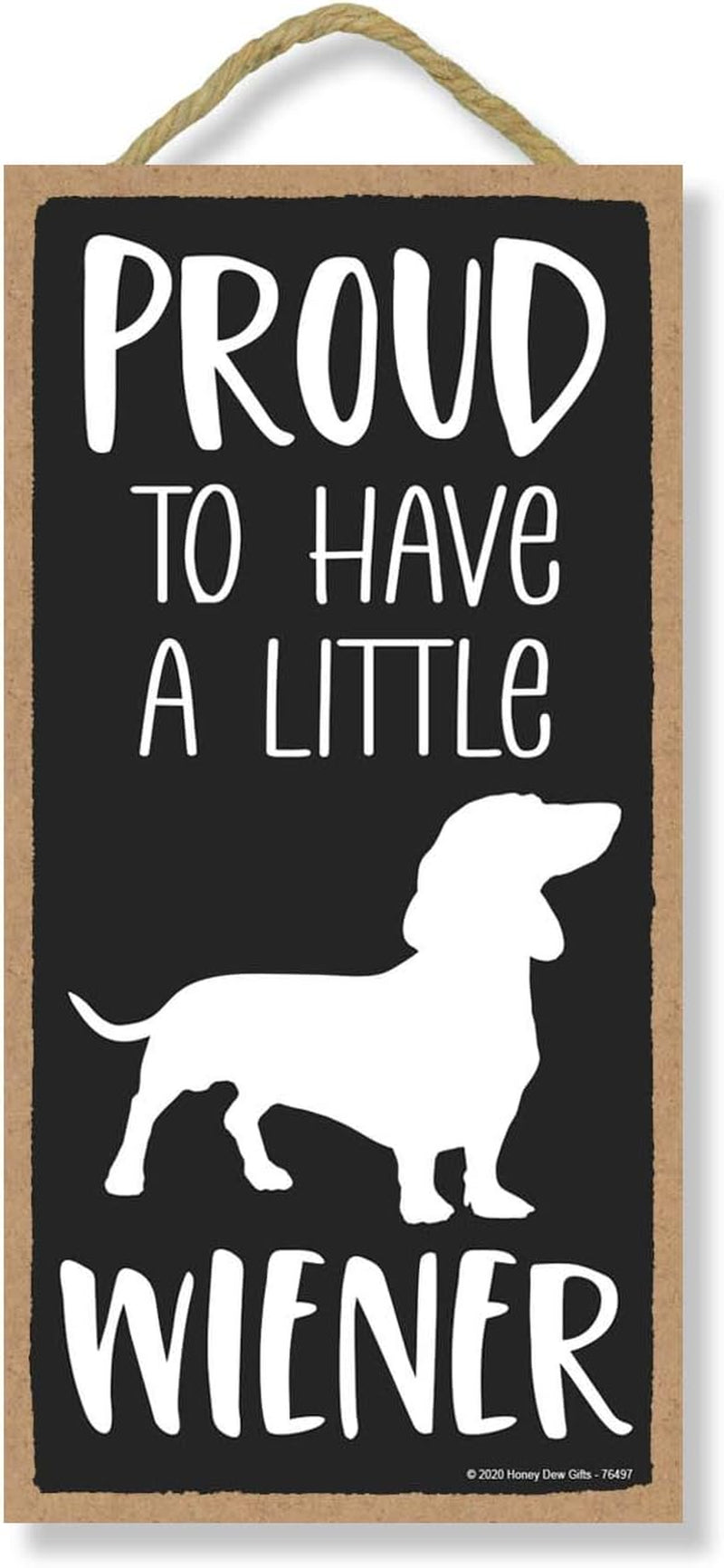 Hanging Door Bell Sign - Funny Dog Needs Exercise Home Decor