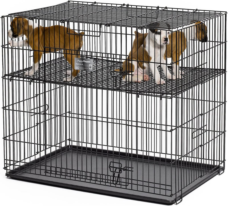 Midwest Puppy Playpen Crate with Grid  Pan - 248-05