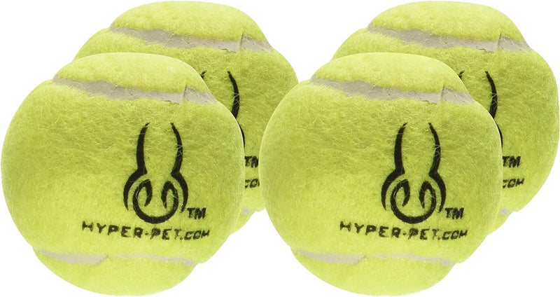 Hyper Pet MINI Tennis Balls for Dogs (Pet Safe Dog Ball for Exercise & Training, Interactive Toys work with Hyper Pet K9 Kannon MINI Launcher - 4 Pack MINI Green