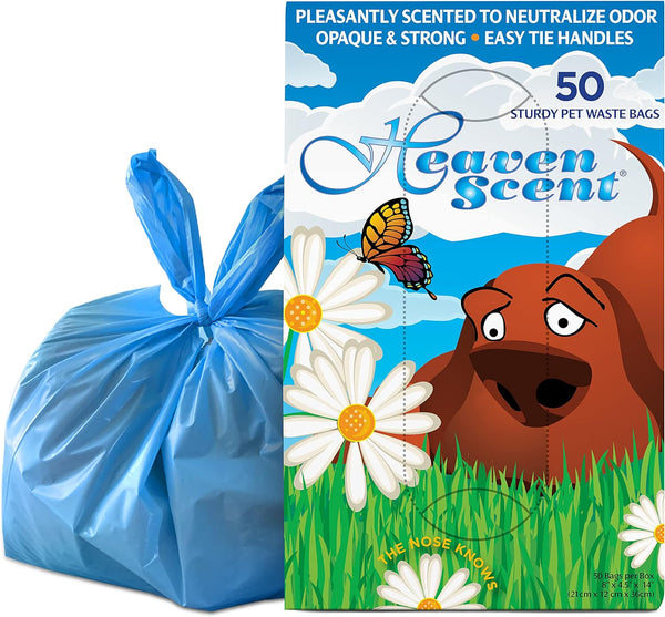 Heaven Scent Scented Pet Waste Bags with Easy Tie Handles