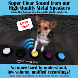 Recordable Dog Communication Buttons Set - Speaking and Command Pet Buttons for Dogs Cats and Small Animals Blue