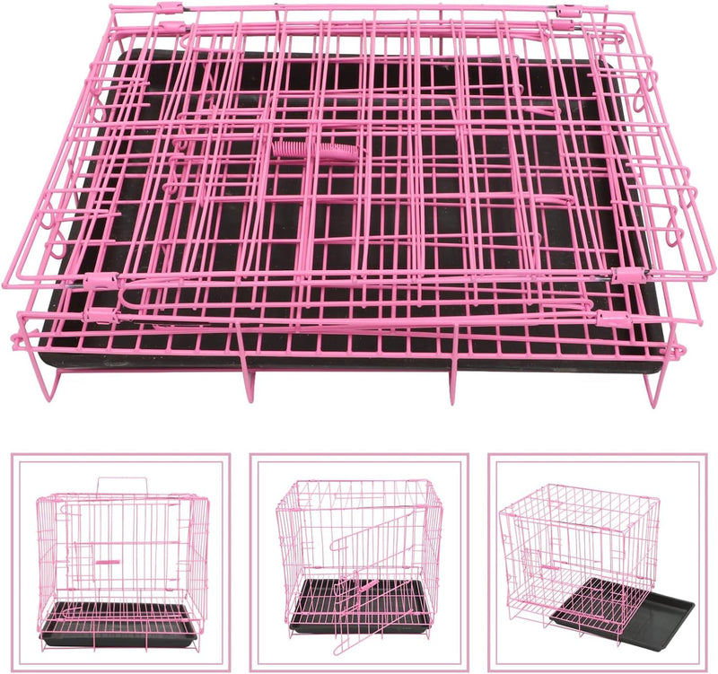 Puppy Carrier and Playpen for Small Dogs - Indoor Metal Cage for Cats Rabbits Medium and Large Dogs - Travel-Friendly and Foldable - 137x133x102 inches