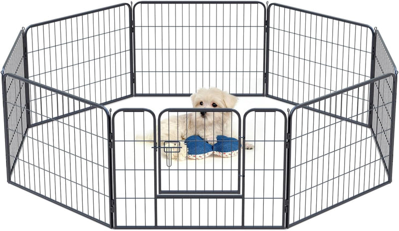 8-Panel Outdoor Dog Playpen with Portable Design - Suitable for LargeMediumSmall Dogs Puppies Rabbits and Small Animals - Perfect for RV Camping and Garden Yard