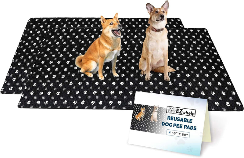 Washable Pee Pads for Dogs - Waterproof 2 Pack 50X80