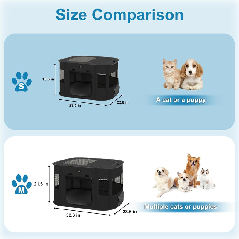 Foldable Portable Dog Playpen - IndoorOutdoor Use