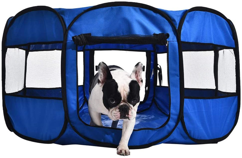 Amazon Basics Portable Dog Playpen Large 45x45x24 Inches Grey