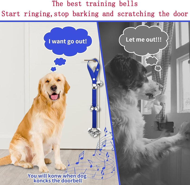 3 Pack Dog Door Bell for Potty Training - Clear Sound Communication Tool for Small Medium Dogs Cats and Puppies