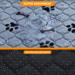 MrDo Washable Pee Pads 2-Pack 18X24 for Dogs - Waterproof Non-Slip Fast Absorbent Training Pads for Beds Crates Playpens and Cages