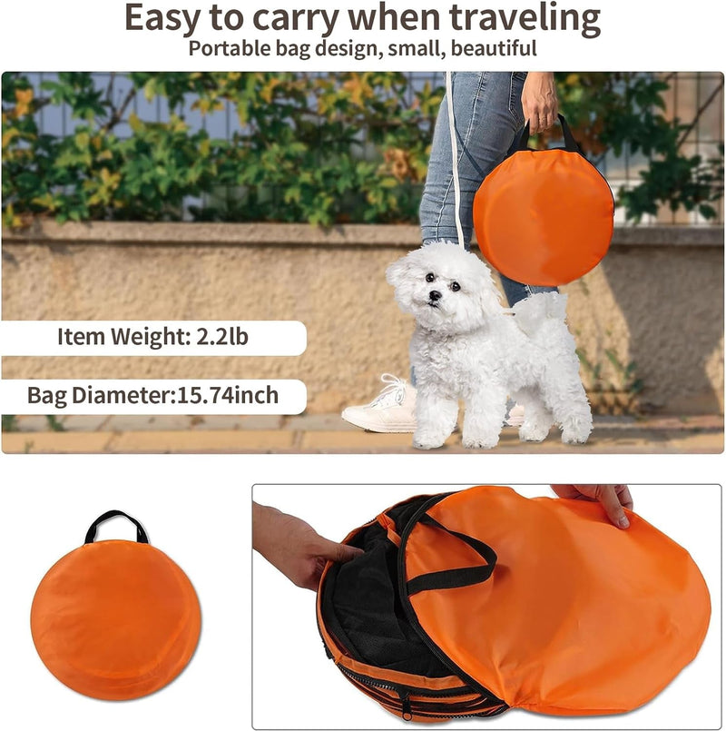 The simplified title for this product could be Portable Outdoor Cat Enclosure with Tunnel - Suitable for Small Pets