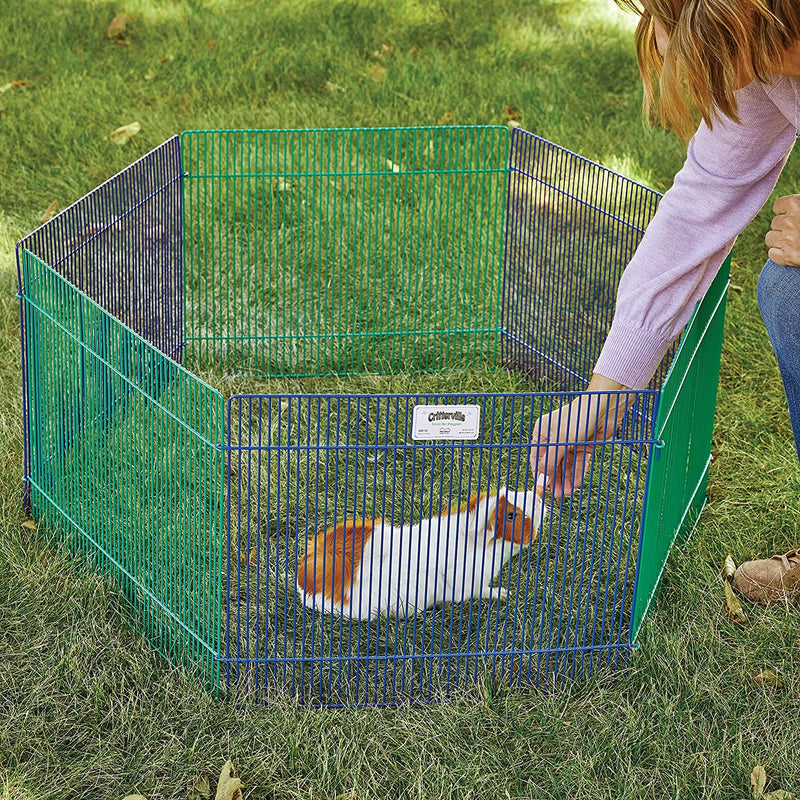 Midwest Pet Playpen - BlueGreen Exercise Pen for Small Animals 1 Count Pack