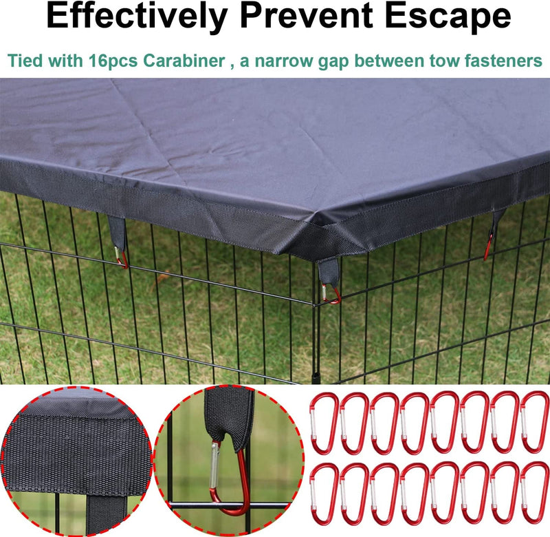 Dog Playpen Cover - SunRain Proof Top Cover for 24 Pet Exercise Pen