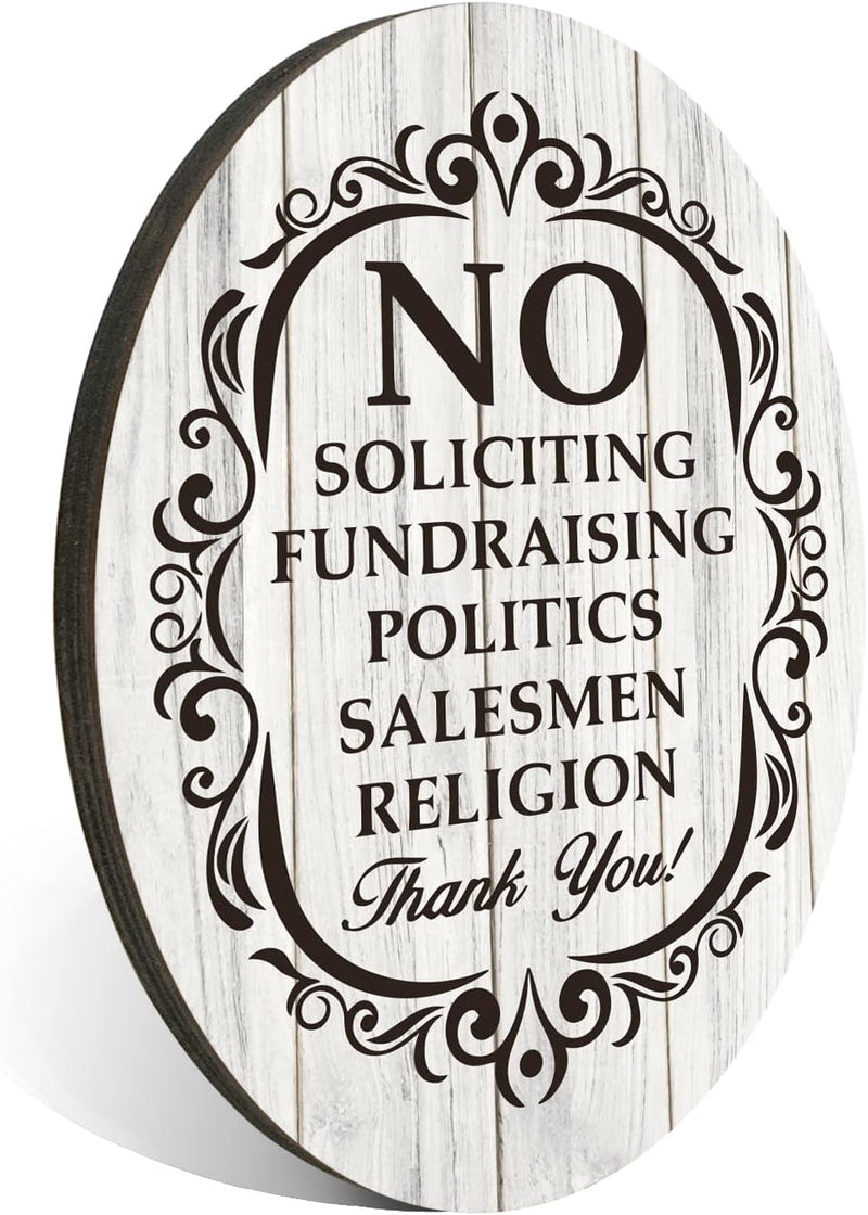 No KnockDog DoorbellSoliciting Sign - IndoorOutdoor Use 4 X 5 Strong Adhesive - PMB026