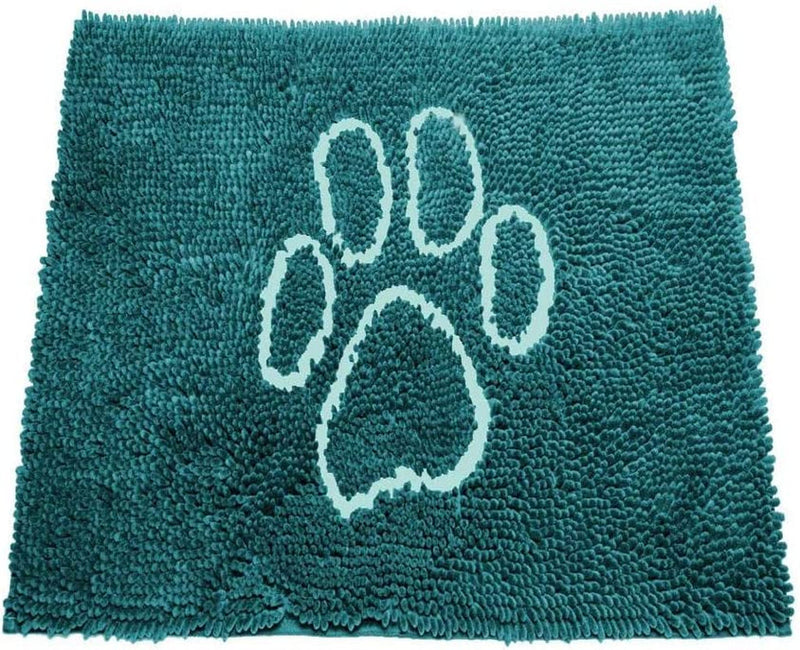 Microfiber Dog Paw Mud Mat - Absorbent Pet Mat with Non-Slip Backing Machine Washable  Large Grey