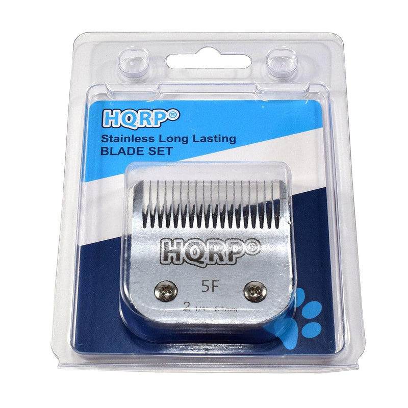 HQRP Size-5 Animal Clipper Blade Compatible with Aesculap German Red Clipper FAV5 FAV5CL, Andis MBG-2 20910, MBG2 20995, MBG-2 21420, AG 21465, MBG2 21485, AG 21730, AG2 22215 Pet Grooming