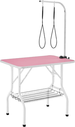 Yaheetech Professional 36-Inch Foldable Pet Grooming Table with Arm & Noose & Mesh Tray, Maximum Capacity up to 220Lbs