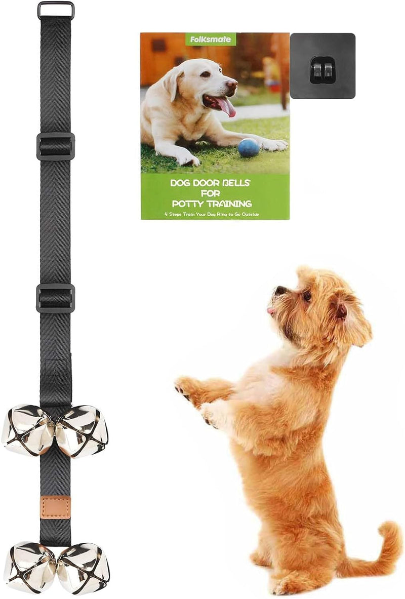 FOLKSMATE Dog Doorbells for Potty Training - Adjustable Bells with Extra Loud Ring for Puppy Training and Housebreaking