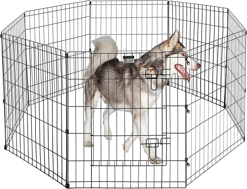 Pet Trex 24 Exercise Playpen with Gate for Dogs - 30 High Panels 8 pack