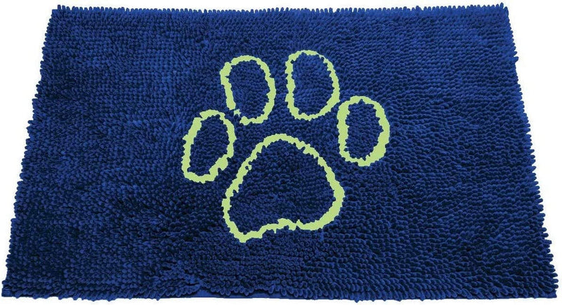 Microfiber Dog Paw Mud Mat - Absorbent Pet Mat with Non-Slip Backing Machine Washable  Large Grey