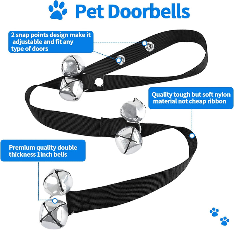 Pet Training Bells - 2 Pack Dog Doorbells for Potty Training and Communication