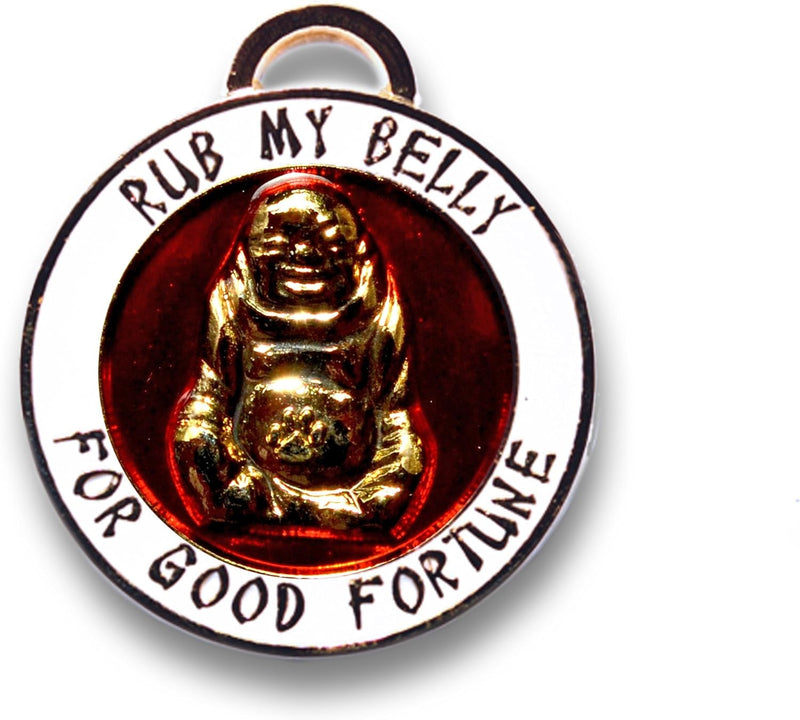Gold Lucky Buddha Pet Collar Charm