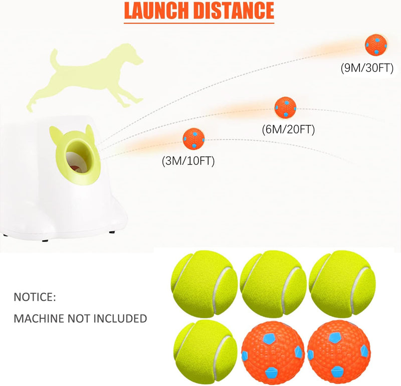 YEEGO DIRECT Automatic Ball Launcher for Dogs, Dog Ball Launcher, Dog Ball Thrower Launcher, Interactive Dog Toy Indoor/Outdoor Pet Ball Launcher Machine with 4 Pinballs and 7 Tennis Balls