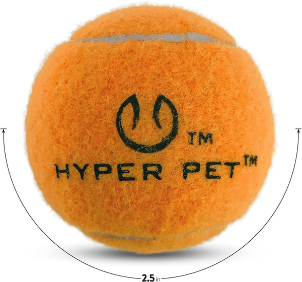 Hyper Pet MINI Tennis Balls for Dogs (Pet Safe Dog Toys & Dog Tennis Balls for Exercise, Training, Hyper Pet K9 Kannon Dog Ball Launcher) Bright Colored Interactive Dog Toy Dog Balls-Orange Pack of 4