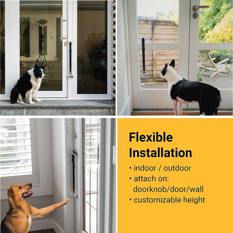 Adjustable Puppy Doorbell for Potty Training - Black