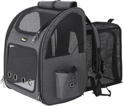 HOOPET Cat Backpack Carrier - Expandable Airline Approved Pet Carrier Backpack - Suitable for SmallMedium Dogs Cats - Foldable and Easy to Carry