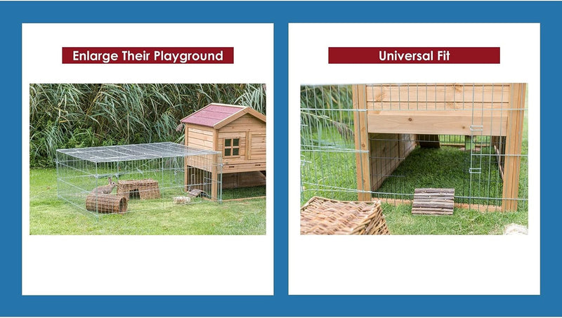 CharactersTRIXIE Outdoor Run - 55 Cu Ft Galvanized Metal Cage Portable Pen for Rabbit and Small Animal
