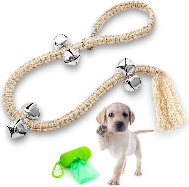 Adjustable Hanging Dog Bell 2-Pack for Potty Training - Durable Boho Style Decor with 6 Extra Loud Bells