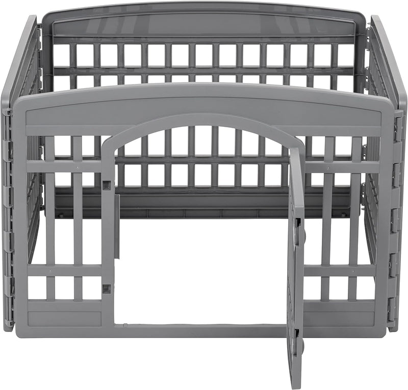 Amazon Basics Dog Playpen - 24 Pet Exercise Pen with Door - 4 Panel - Dark Gray