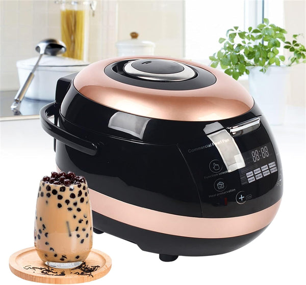 Automatic Pearl Pot Commercial Boba Cooker, 5L 860w Tapioca Maker Pearl Cooking Machine Touchscreen, Suitable For Restaurants Milk Tea Stores Boil Sago/Boba Tea/Bubble Tea/Milk Tea