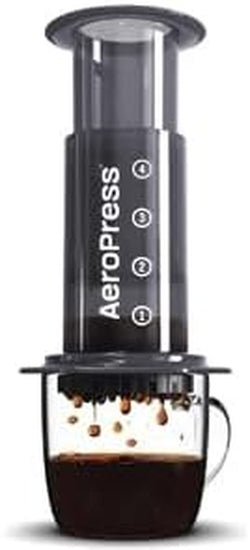 Aeropress Original Coffee Press – 3 in 1 brew method combines French Press, Pourover, Espresso - Full bodied, smooth coffee without grit, bitterness - Small portable coffee maker for camping & travel