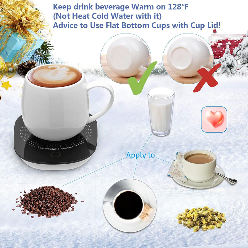 Coffee Mug Warmer for Desk with Auto Shut Off, Coffee Cup Warmer for Desk Office Home-Xmas Coffee Gifts