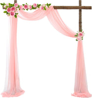 Wedding Arch Draping Fabric Blush Backdrop Curtain 1 Panel Tulle Ceiling Drapes for Weddings Bridal Ceremony Party Decor