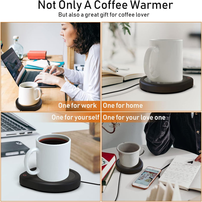 Coffee Mug Warmer with Auto Shut Off for Desk, Cup Warmer Smart Temperature Settings, Electric Beverage Tea Water Milk Warmer for All Cups and Mugs, Heating Plate Candle Wax Warmer