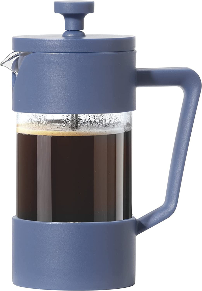 Oggi French Press Coffee Maker (12oz)- Borosilicate Glass, Coffee Press, Single Cup French Press, 3 cup Capacity, Olive