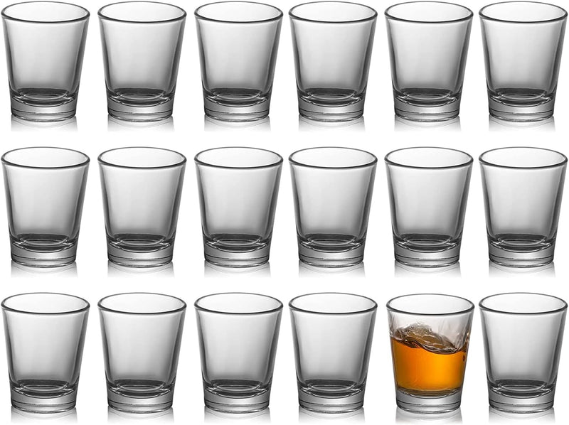 OBTANIM 12 Pack Shot Glasses, 1.5 oz Clear Shot Glass Cups Set with Heavy Base for Bar Restaurants Home