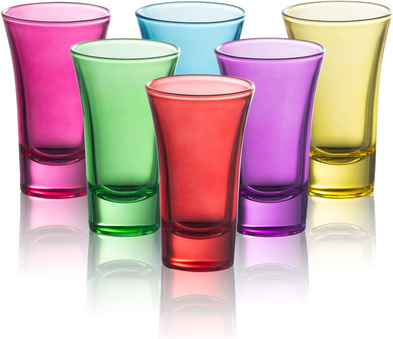 M&N HOME 6-Pack Heavy Base Shot Glass Set, 2-Ounce Shot Glasses