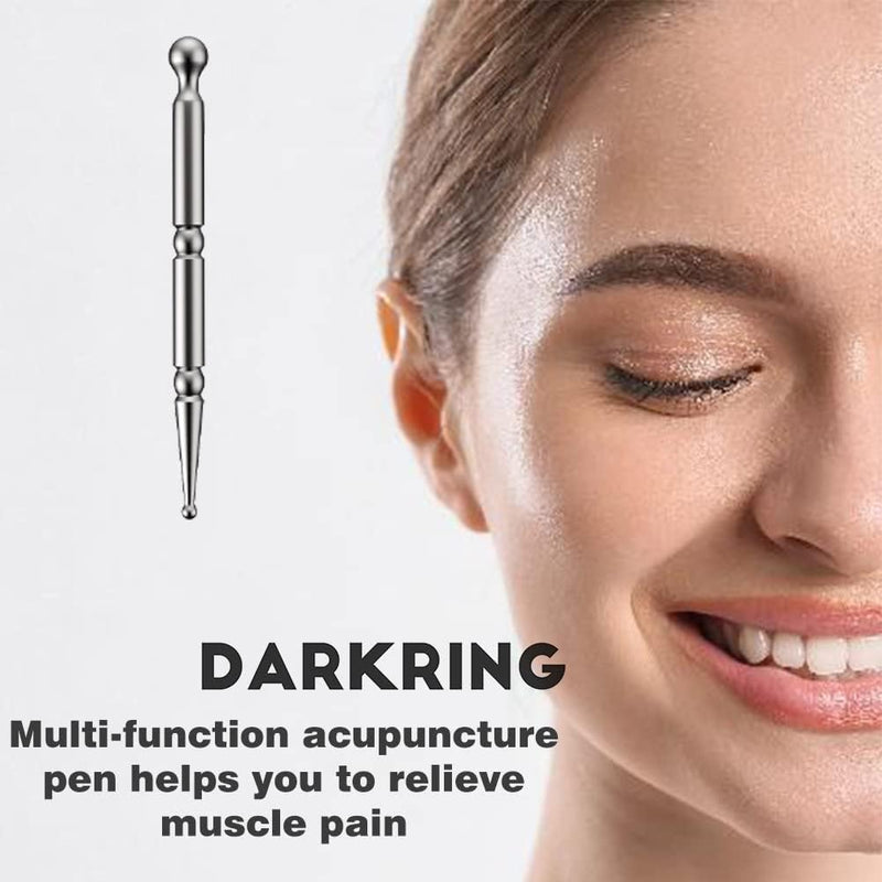 Acupuncture Pen, Facial Reflexology Tools Stainless Steel, Trigger Point Massager Tool, Deep Tissue Massage Tool