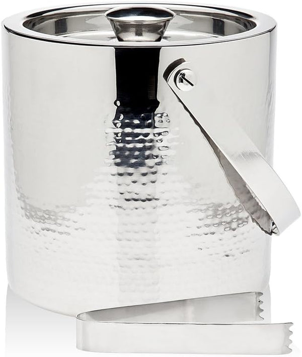 Godinger Silver Art Hammered Double Wall Ice Bucket W/tong