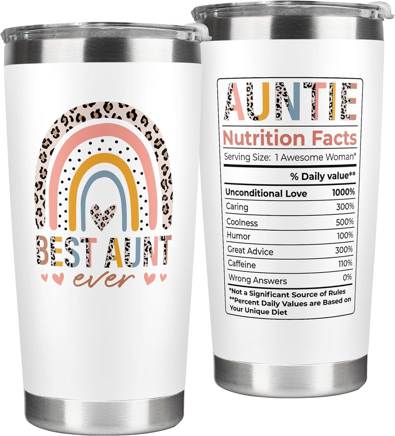 Aunt Gifts - Aunt Gifts from Niece, Nephew - Gifts for Aunt, Auntie Gifts - Aunt Birthday Gift, Christmas Gifts for Aunt, Aunt Christmas Gifts - Gifts for New Aunt, To Be Aunt - 16 Oz Can Glass