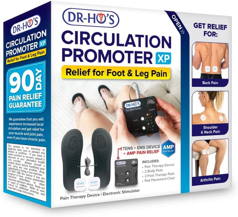 Dr Ho's Circulation Promoter XP Deluxe Package - TENS Machine, EMS and AMP with 2 Year Warranty - Increases Circulation and Alleviates Feet and Leg Pain