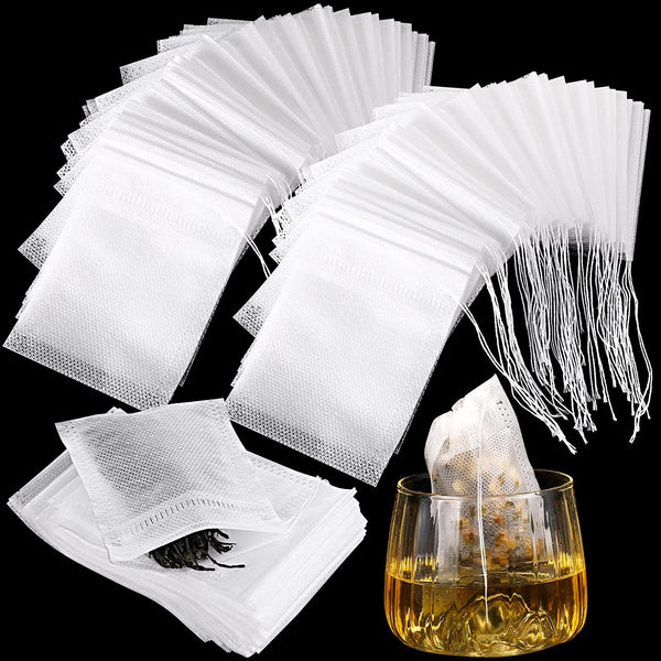 1000 Pcs Tea Bags for Loose Leaf Tea Filter Bags Disposable Empty Tea Bags for Loose Leaf Tea with Drawstring for Spice Sachet Bath Cooking (2.75 X 3.54 Inch)